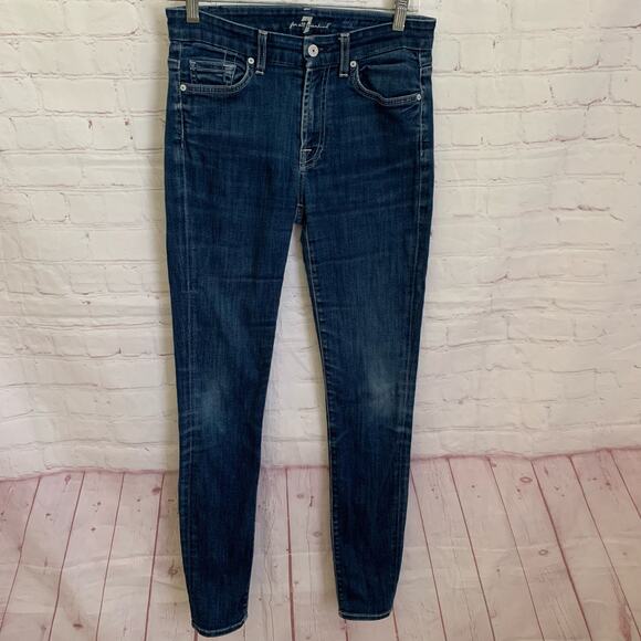 7 For All Mankind 7FAM Gwenevere High-Waist Ankle Skinny Jeans Size 27 (4) - Picture 1 of 10